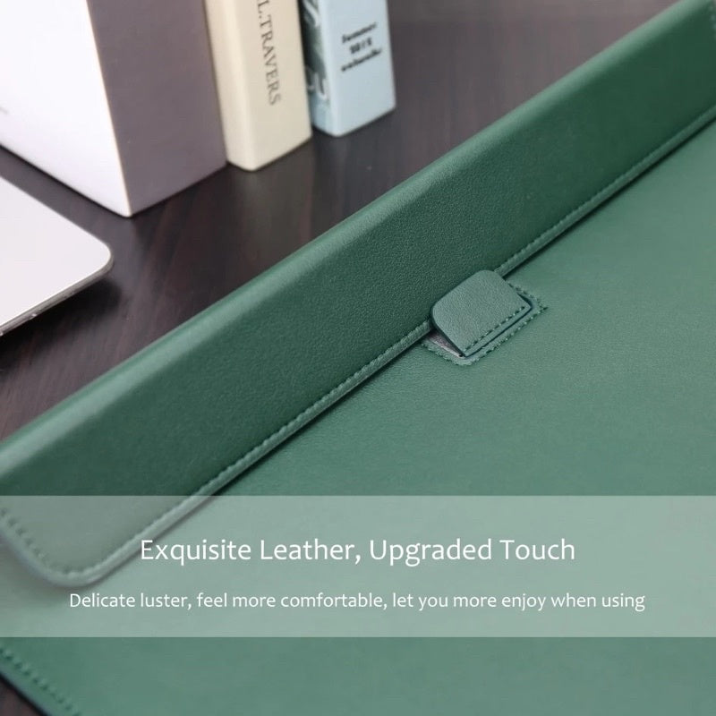 Waterproof PU Leather Laptop Sleeve Case for MacBook Pro 13/15 inch - Protective Cover for Travel, Work & School Use