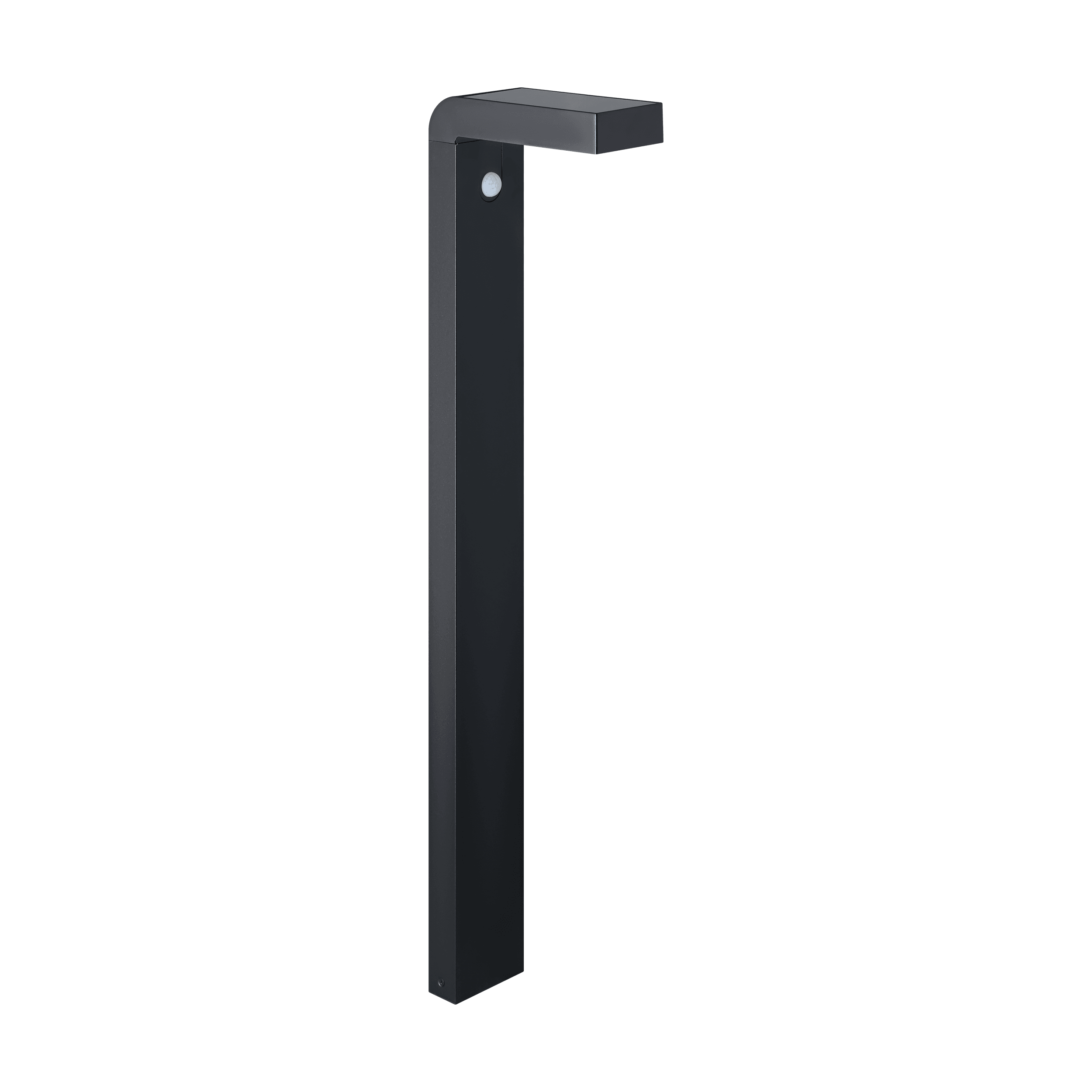 Eglo Baracconi Black Solar LED IP44 Waterproof Outdoor Bollard Path Light for Garden, Walkway, Driveway, and Landscape Lighting