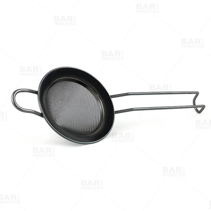 BarConic® Fine Mesh Strainer - Premium Gunmetal Kitchen Sieve for Filtering Tea, Coffee, Herbs & Spices | Ideal for Home Cooking, Baking & Cocktail Making