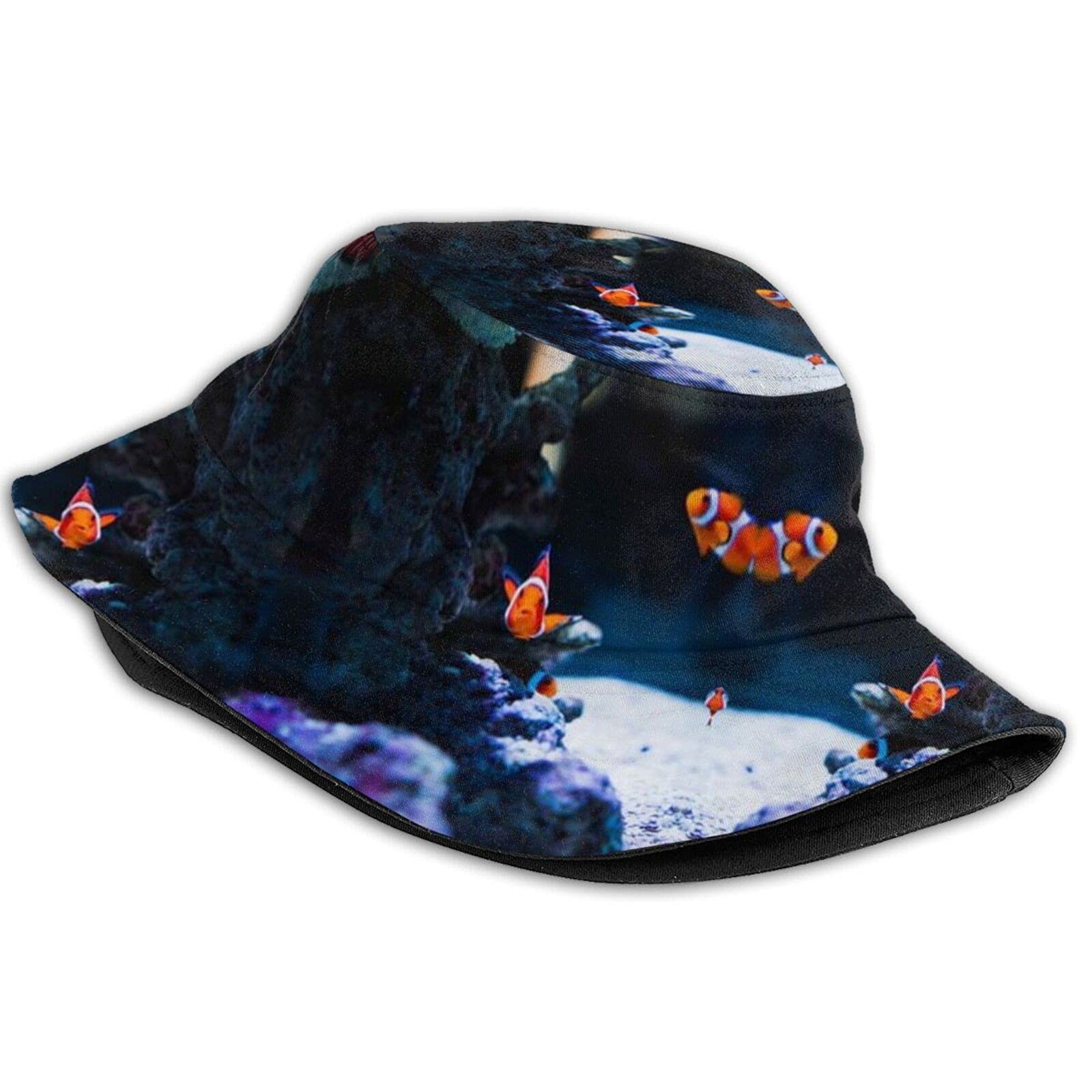 Stylish Goldfish Print Bucket Hat for Women & Girls - Wide Brim Summer Sun Hat for Beach, Pool, and Outdoor Activities