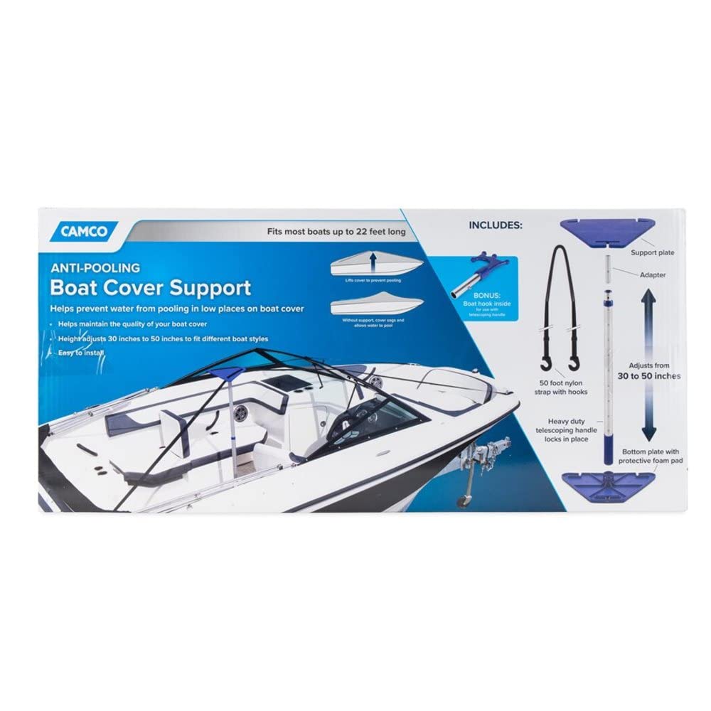 Camco 41970 Boat Cover Support Kit - Heavy Duty Adjustable Poles for Marine & RV Covers - Perfect for Boats, Yachts, Trailers & Campers (Set of 4)