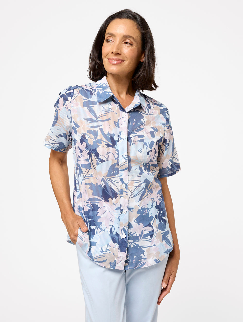 Amoras Men's Casual Short Sleeve Shirt - Breathable Cotton Button Down Top for Summer | Perfect for Office, Outdoor Activities & Travel