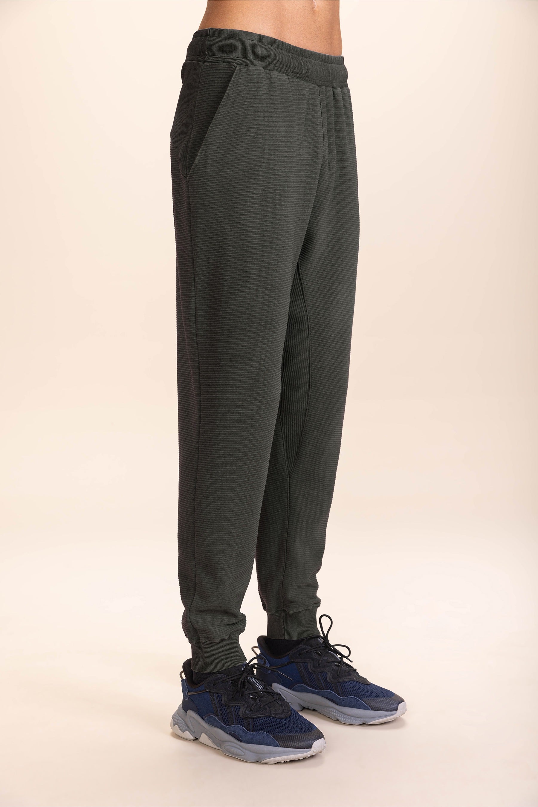 Ribbed Washed Men's Casual Pants - Comfortable Stretch Trousers for Everyday Wear, Office & Outdoor Activities