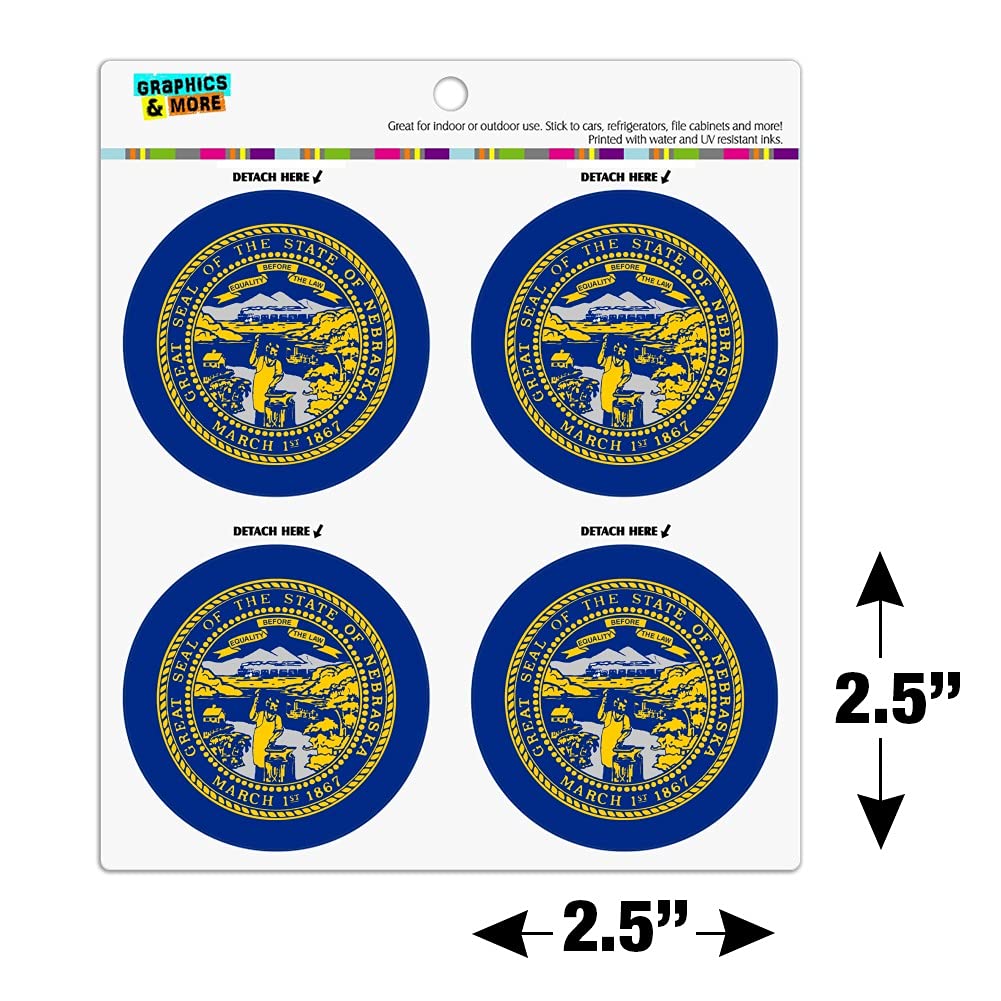 Nebraska State Flag Vinyl Refrigerator Magnet Set - Durable Fridge Magnets for Home, Office, Locker & Kitchen Decor