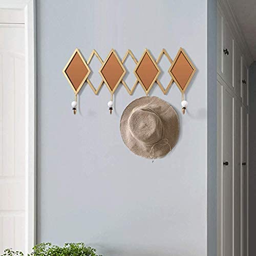 Sturdy Wrought Iron Wall Hook - 75cm Decorative Coat Hook for Bathroom, Entryway & Bedroom - Perfect for Hanging Coats, Handbags, Keys & More - No Drill Installation