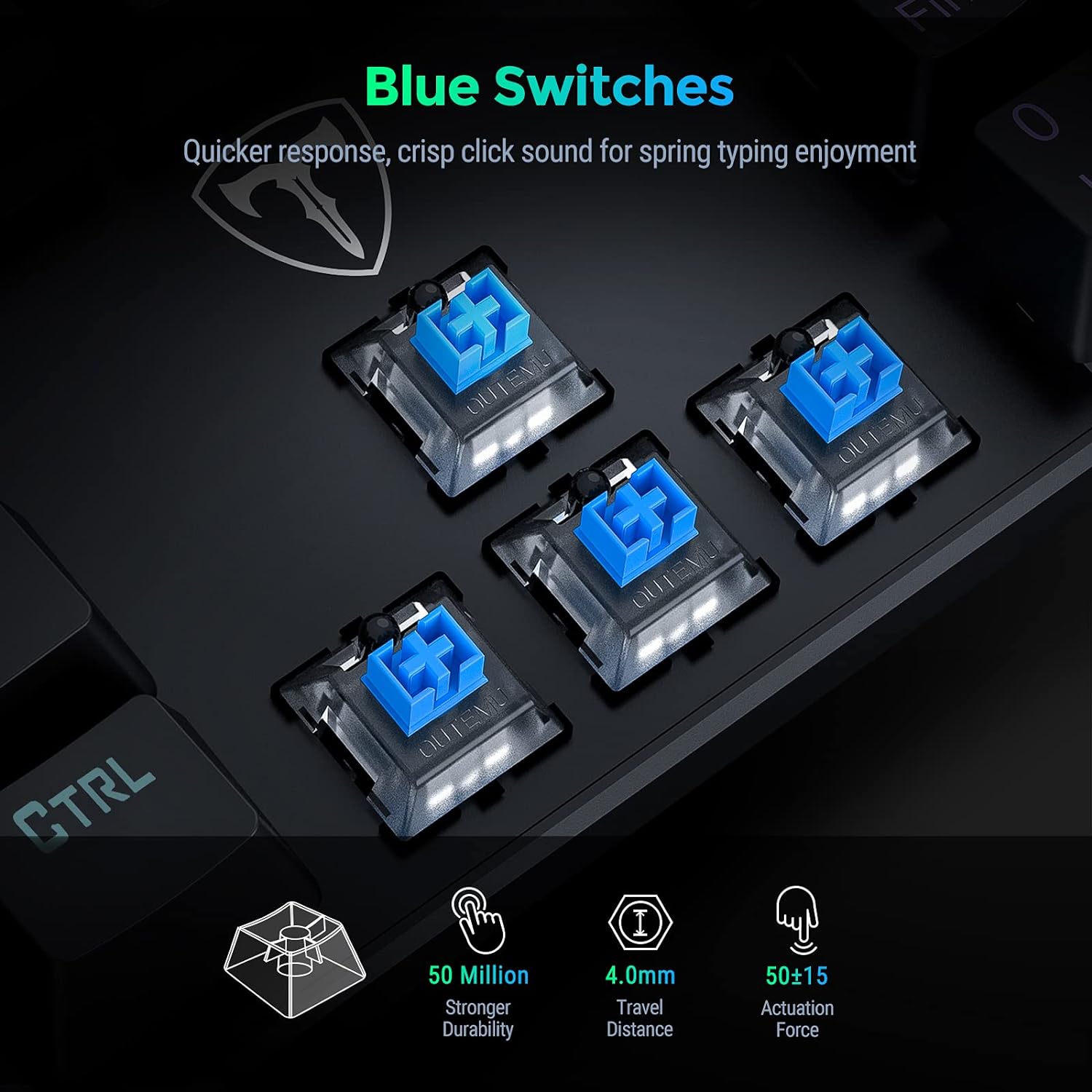 Mechanical RGB Gaming Keyboard - Wired USB Backlit Keyboard for PC, Mac, Laptop - Waterproof & Quiet Click Switches - Perfect for Gaming, Office Work, and Typing