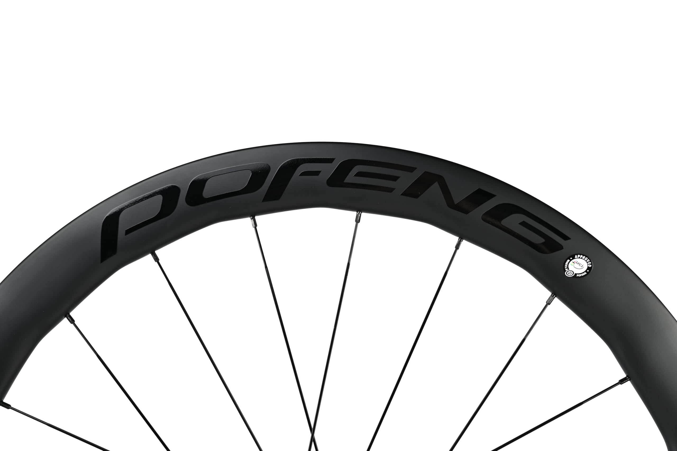 POFENG 700c Carbon Fiber Road Bike Wheelset - 50/28mm Disc Brake Tubeless UD Matte Wheels for Racing & Endurance Cycling | Lightweight Aero Performance for Road Bikes