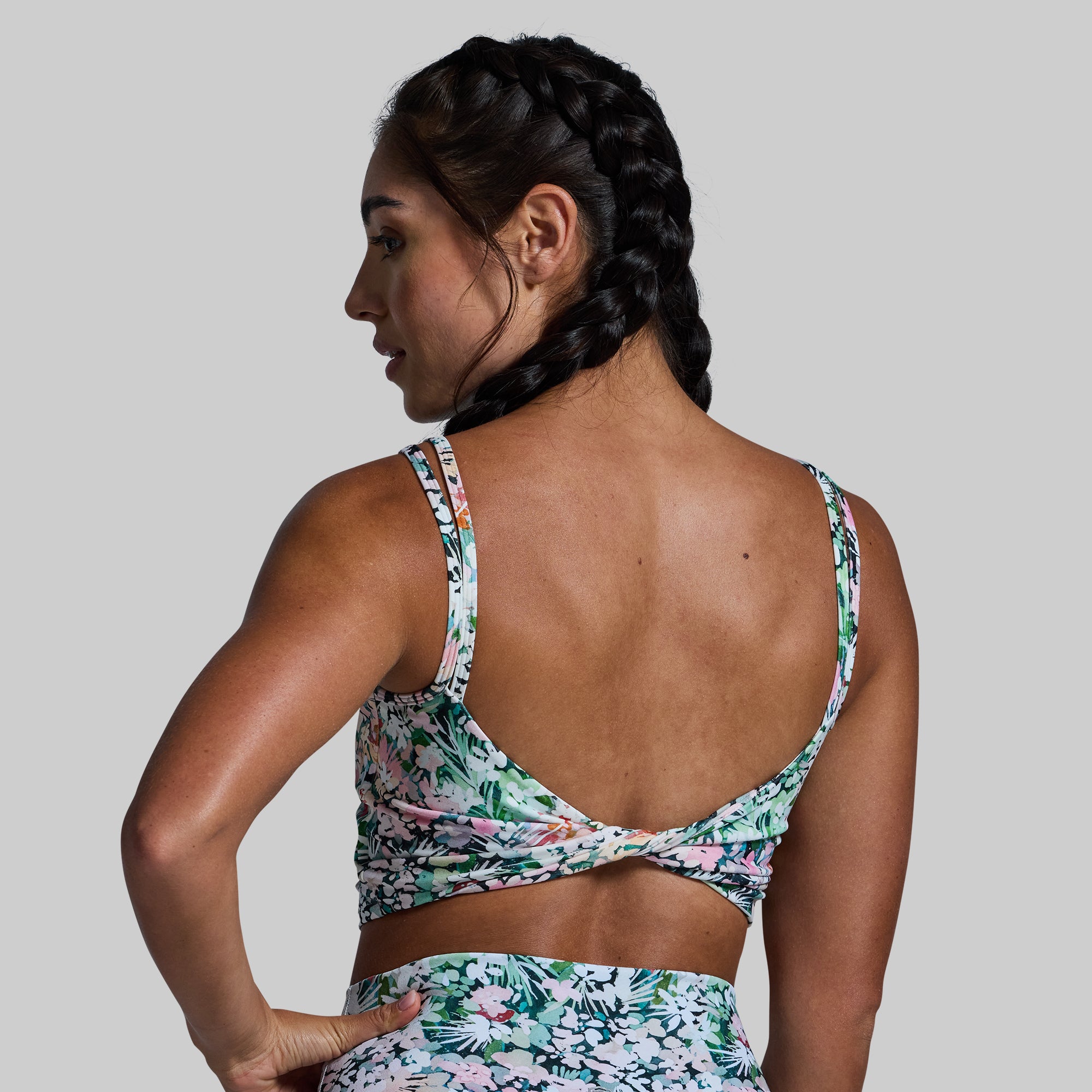 Don't Get It Twisted High Support Sports Bra - Floral Spice Print - Perfect for Yoga, Running & Gym Workouts
