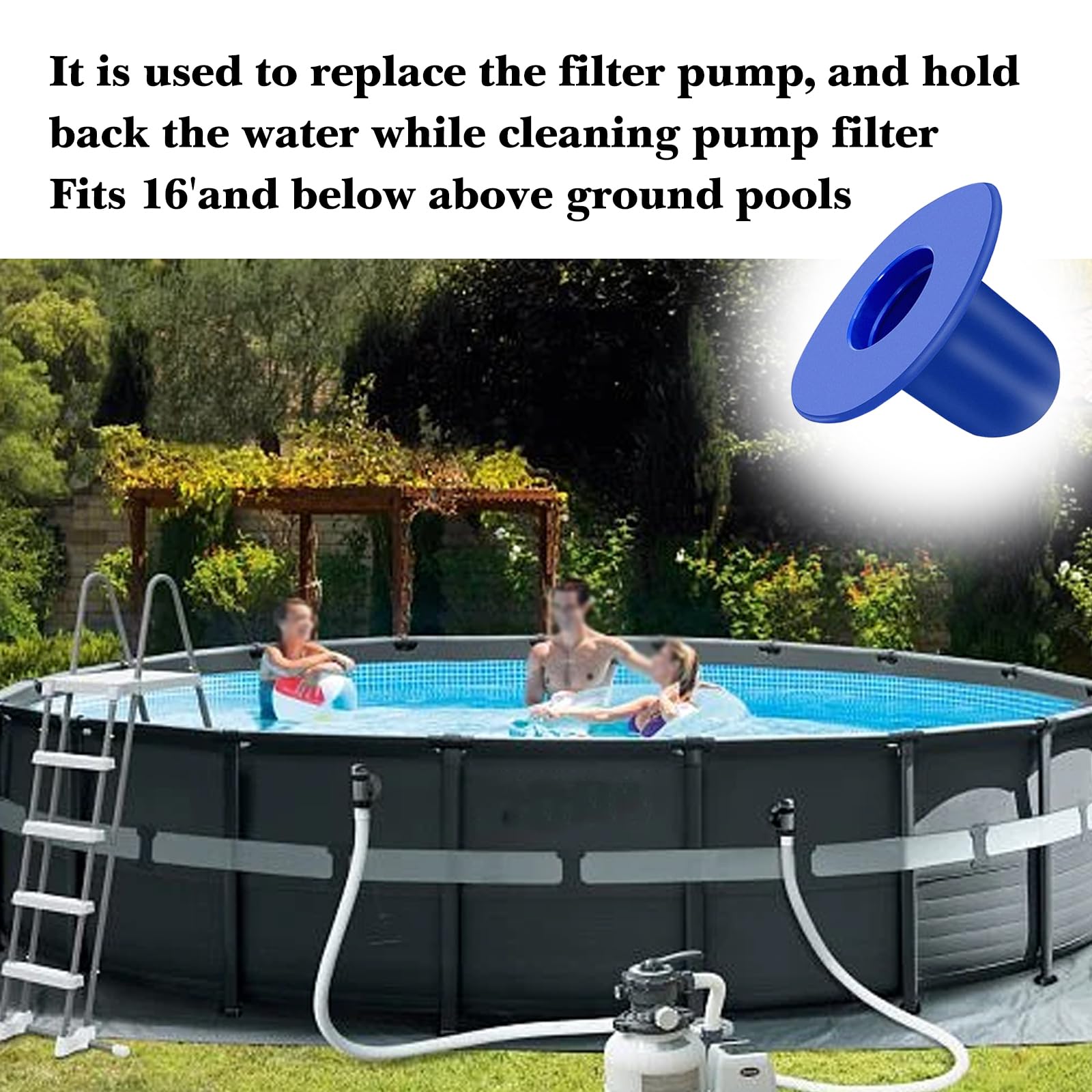 2 PCS 1.25 Inch Pool Pump Strainer Wall Plugs Replacement Parts - Blue Swimming Pool Fitting Filter Pump Strainer Hole Plug Stopper for Summer Escape Pools | Perfect for Pool Maintenance, Repair & Water Conservation