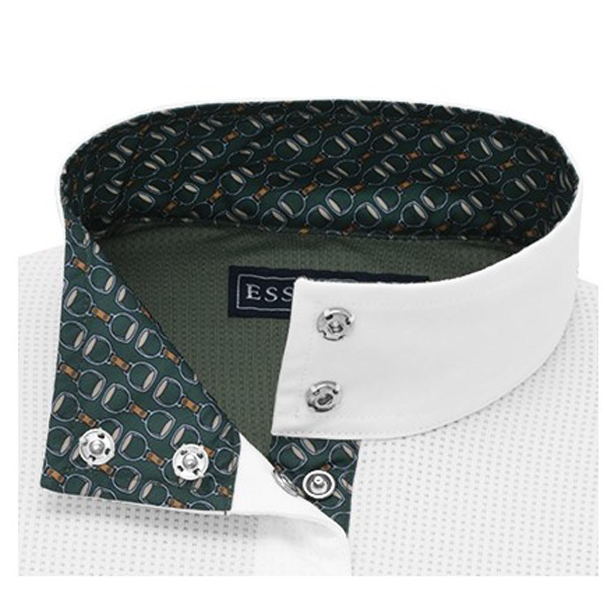 Essex Classics Ladies Stirrups Green Luna Performance Long Sleeve Show Shirt - Equestrian Riding & Horse Show Competition Apparel