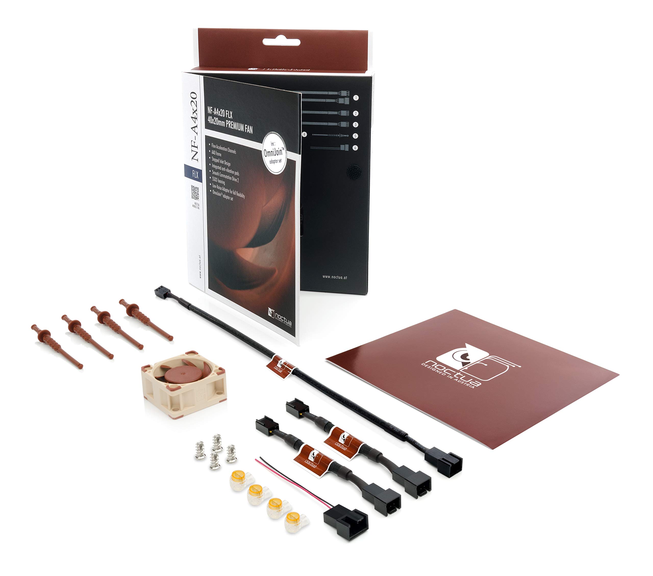 Noctua NF-A4x20 FLX Premium 40mm Computer Case Fan - Ultra Quiet 3700/4400/5000 RPM Cooling Fan for PC, CPU, GPU, NAS & Small Form Factor Builds - Perfect for Gaming Rigs, Home Servers & HTPC Systems