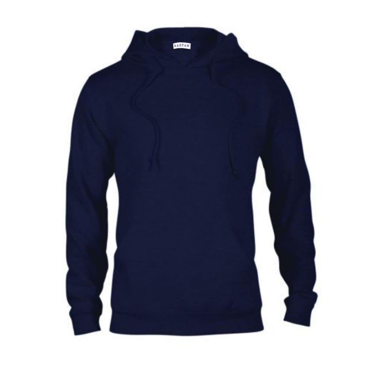 Men's Radyan Hoodie Sweatshirt - Basic Casual Pullover Hooded Jumper for Everyday Wear | Gym, Streetwear & Lounge Comfort