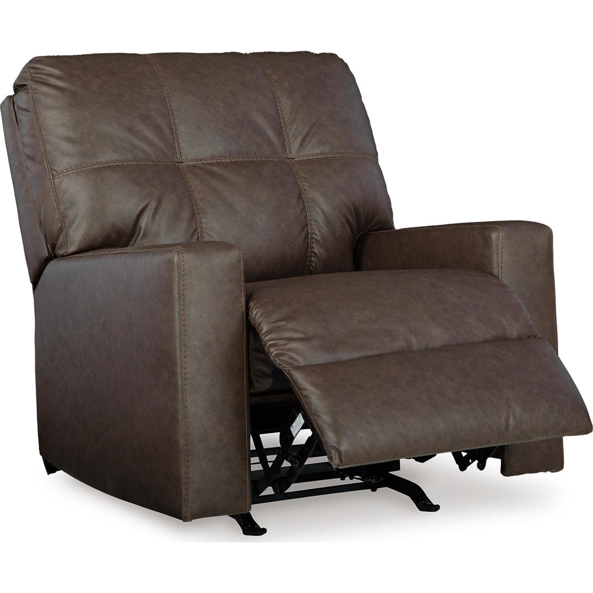 Barlin Mills Rocker Recliner Chair - Comfortable Leather Living Room Reclining Chair with Padded Armrests and Lumbar Support - Perfect for Relaxing, Watching TV or Napping in Your Home Theater, Bedroom or Office