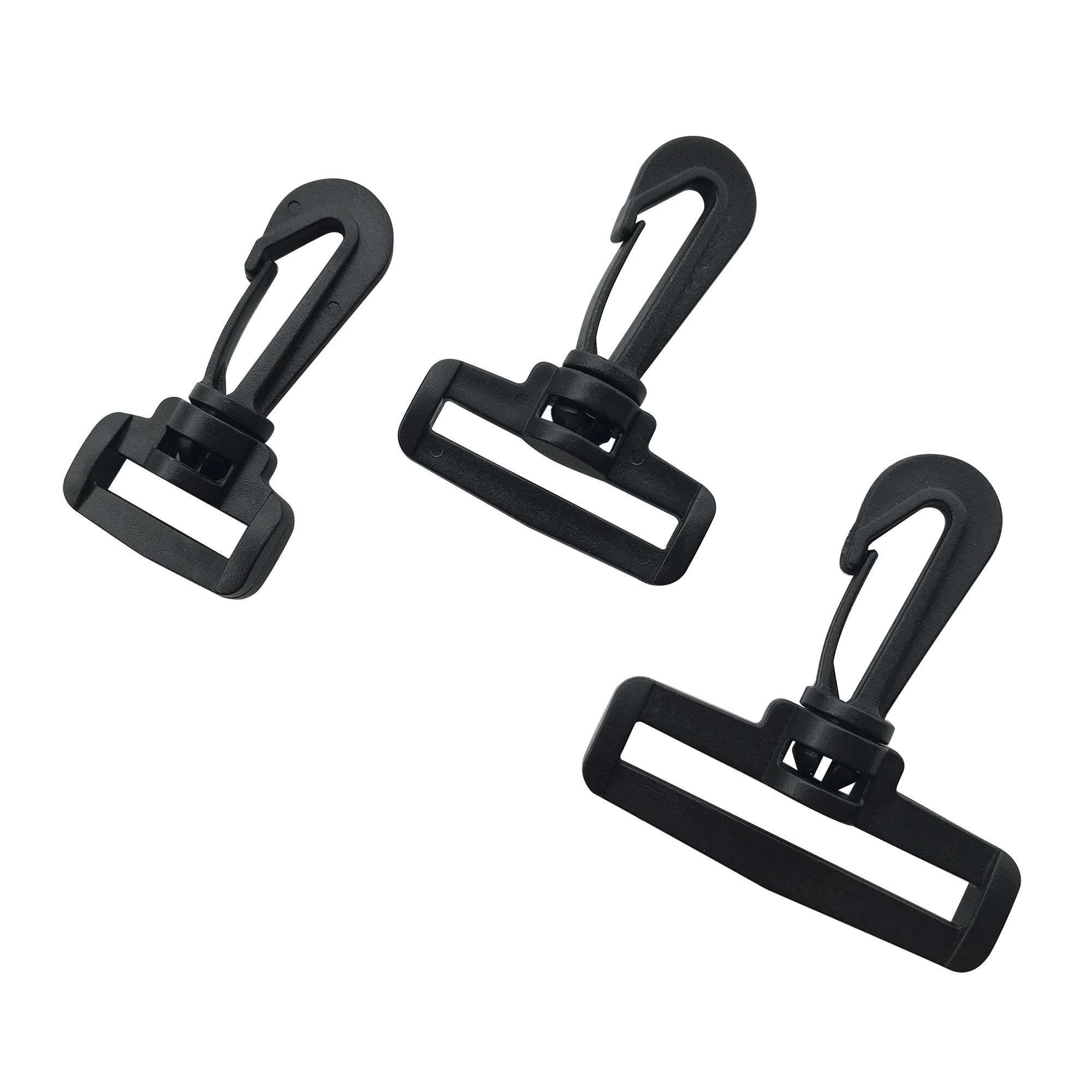 10pcs Swivel Snap Hooks with Trigger Clips - Heavy Duty Rotating Carabiner Rings for Bags, Belts & Straps - Perfect for Outdoor Gear, Keychains & Pet Accessories