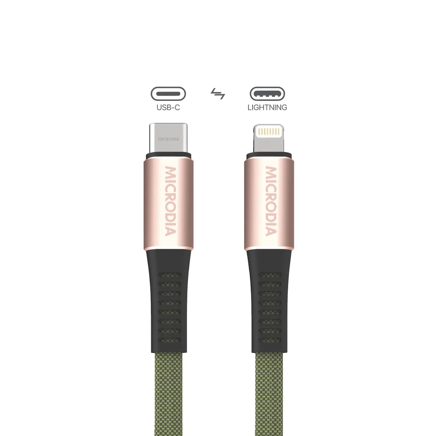 MICRODIA ExeCable™ 60W USB C to Lightning Charger Cable - Fast Charging & Data Sync for iPhone 14/13/12/11/X/8 - Durable Nylon Braided Cord for Home, Office & Travel