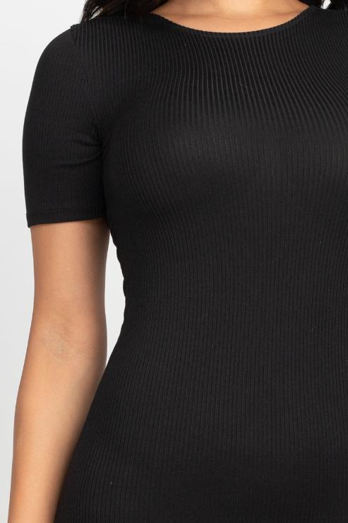Stylish Ribbed Bodycon Midi Dress - CAPELLA Collection | Slim Fit Stretch Fabric for Women | Perfect for Parties, Dates & Night Out