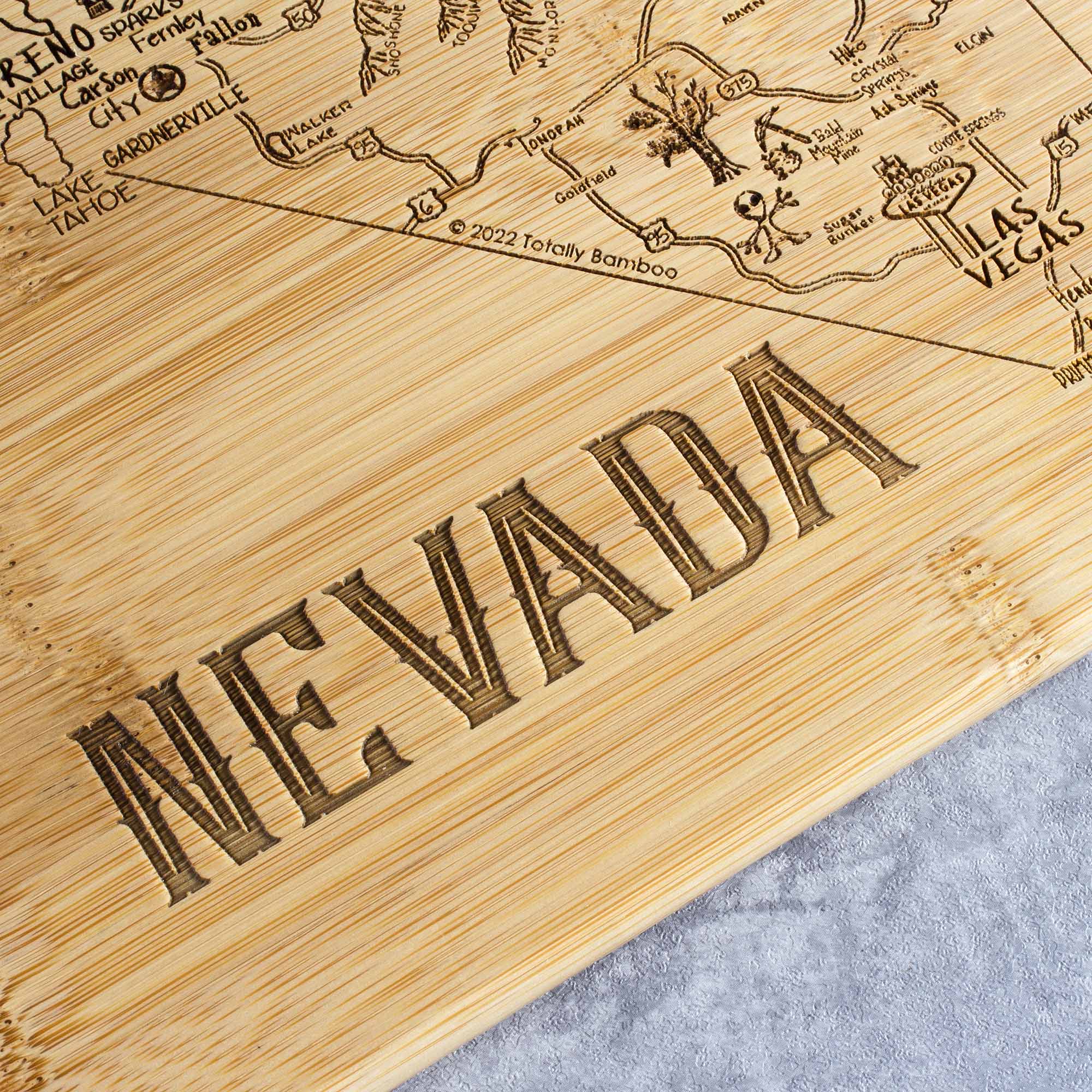 Premium Nevada-Themed Wooden Cutting Board - 11