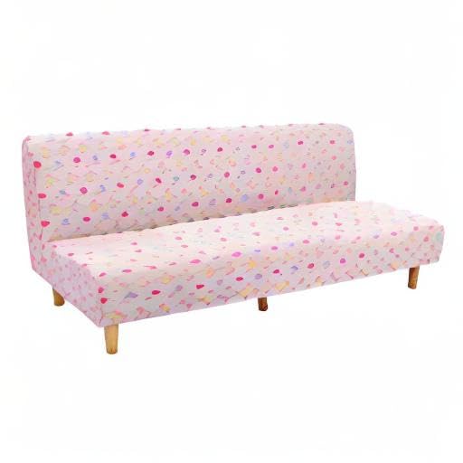 Stretch Futon Cover Full Size - Soft Washable Slipcover with Elastic Bottom for Home & Office