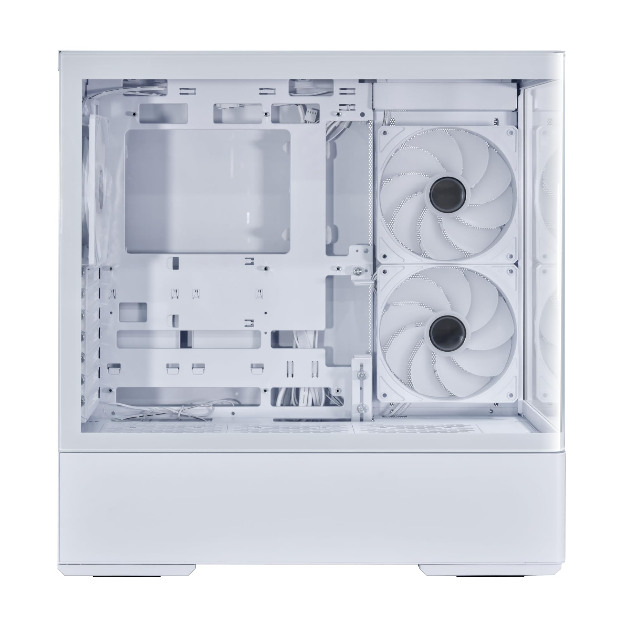 LIAN LI Mid-Tower ATX PC Case with 3 x 140mm ARGB Fans, Tempered Glass Front & Side Panels - Liquid Cooling Ready Gaming Computer Chassis (LL01 RGB - ATX - White) | Perfect for High-Performance Gaming PCs & Custom Water Cooling Builds