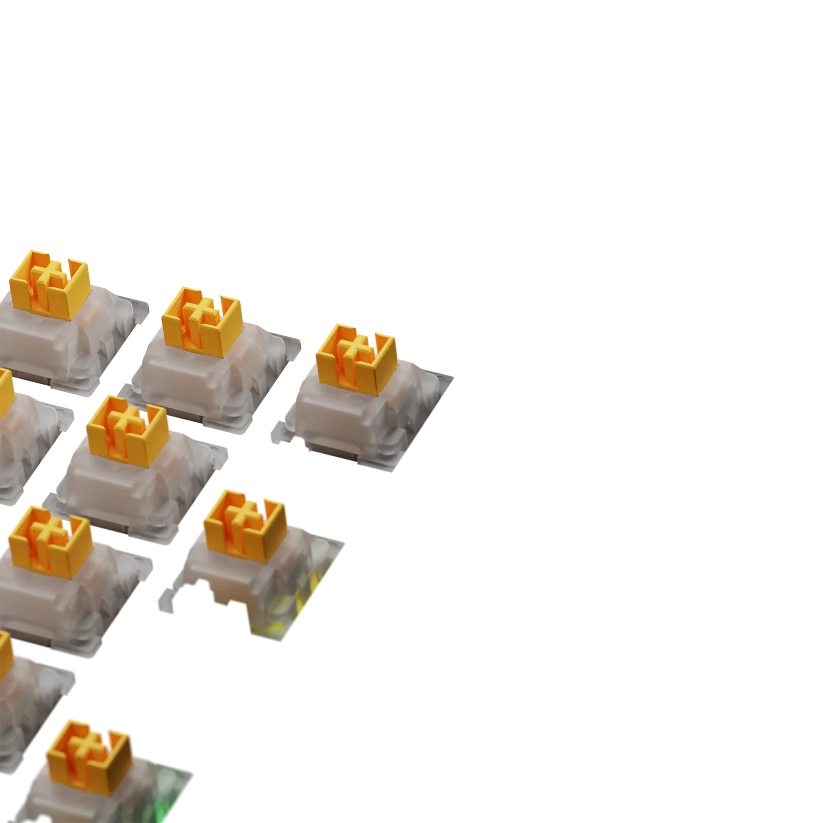 Glorious Panda Silent Mechanical Keyboard Switches - 100 Pack ANSI Compatible for Quiet Typing & Gaming