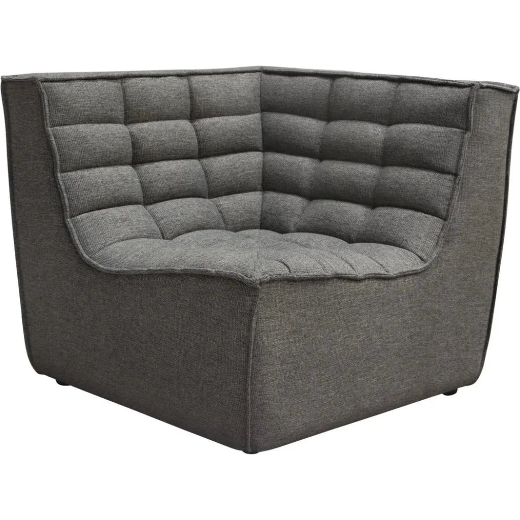 3-Piece Corner Modular Sectional Sofa in Grey - Modern L-Shaped Couch for Living Room, Lounge & Family Room
