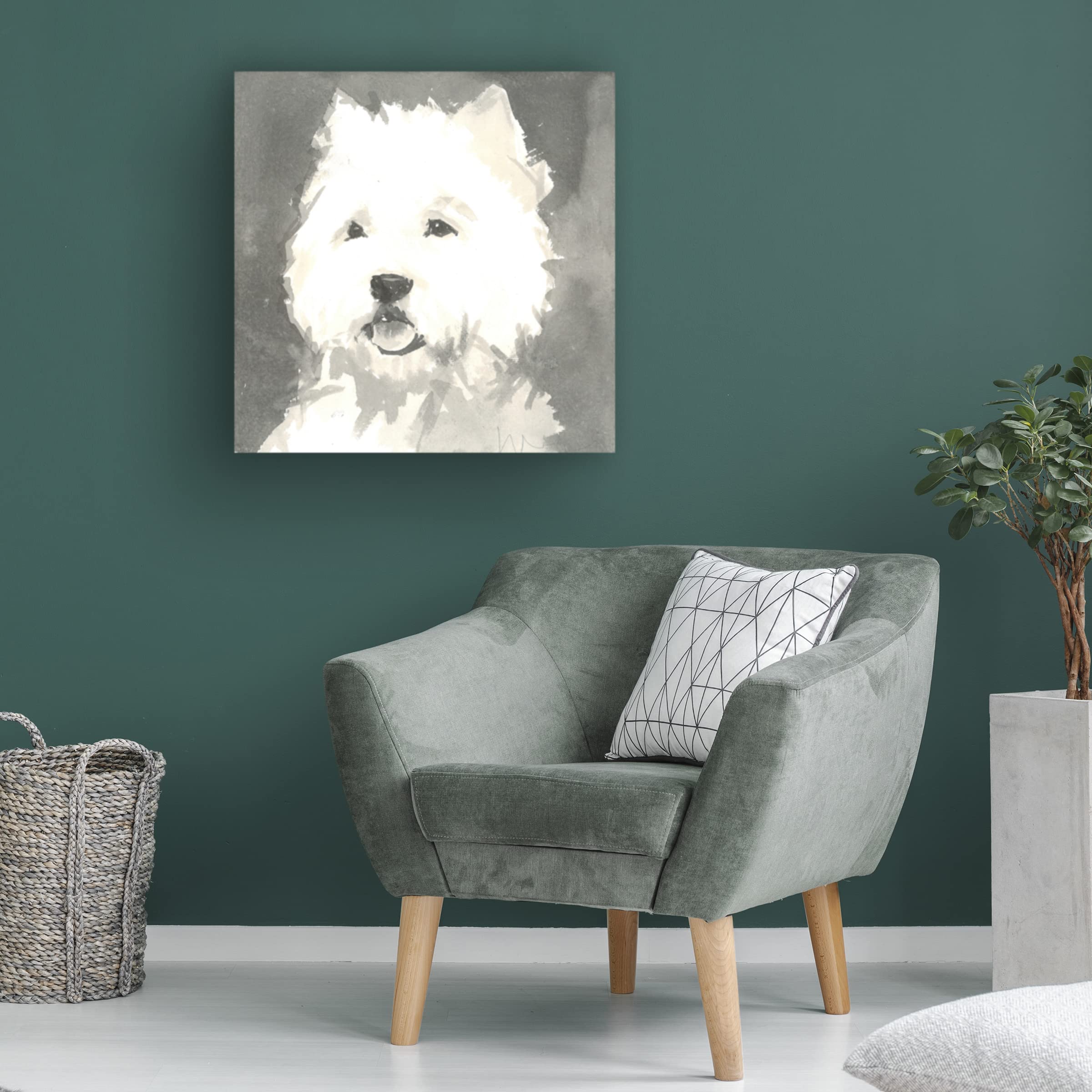 Trademark Fine Art 'Sepia Modern Dog X' Canvas Print - Handmade Wall Decor for Living Room, Bedroom & Office - Perfect Gift for Dog Lovers & Home Decor Enthusiasts