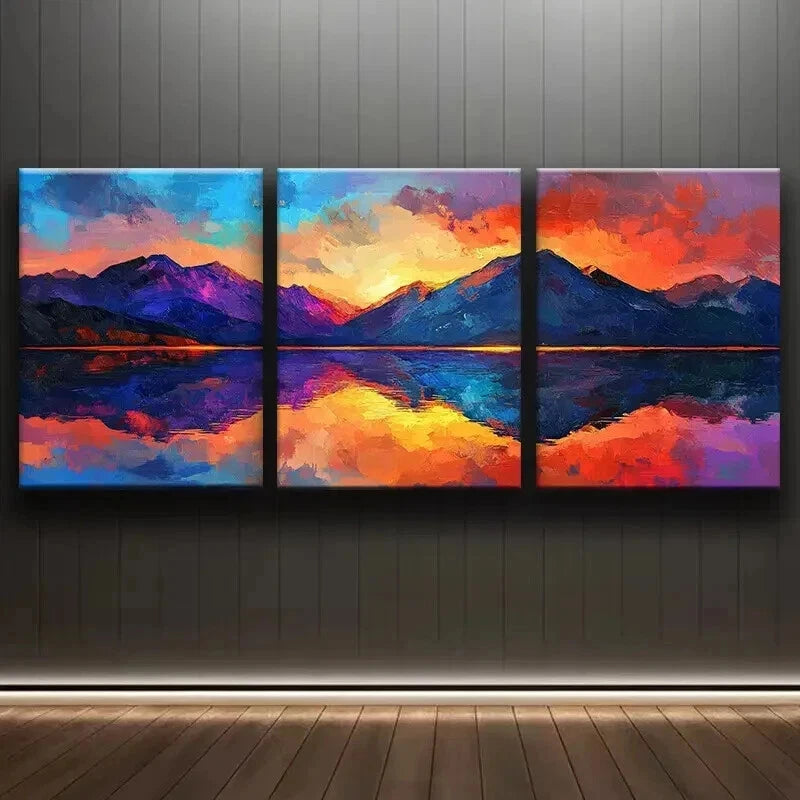 3-Piece Mountain Landscape Wall Art Set - Framed Canvas Prints 40x60cm - High Quality Australian Made Wall Decor - Perfect for Living Room, Bedroom & Office Decor