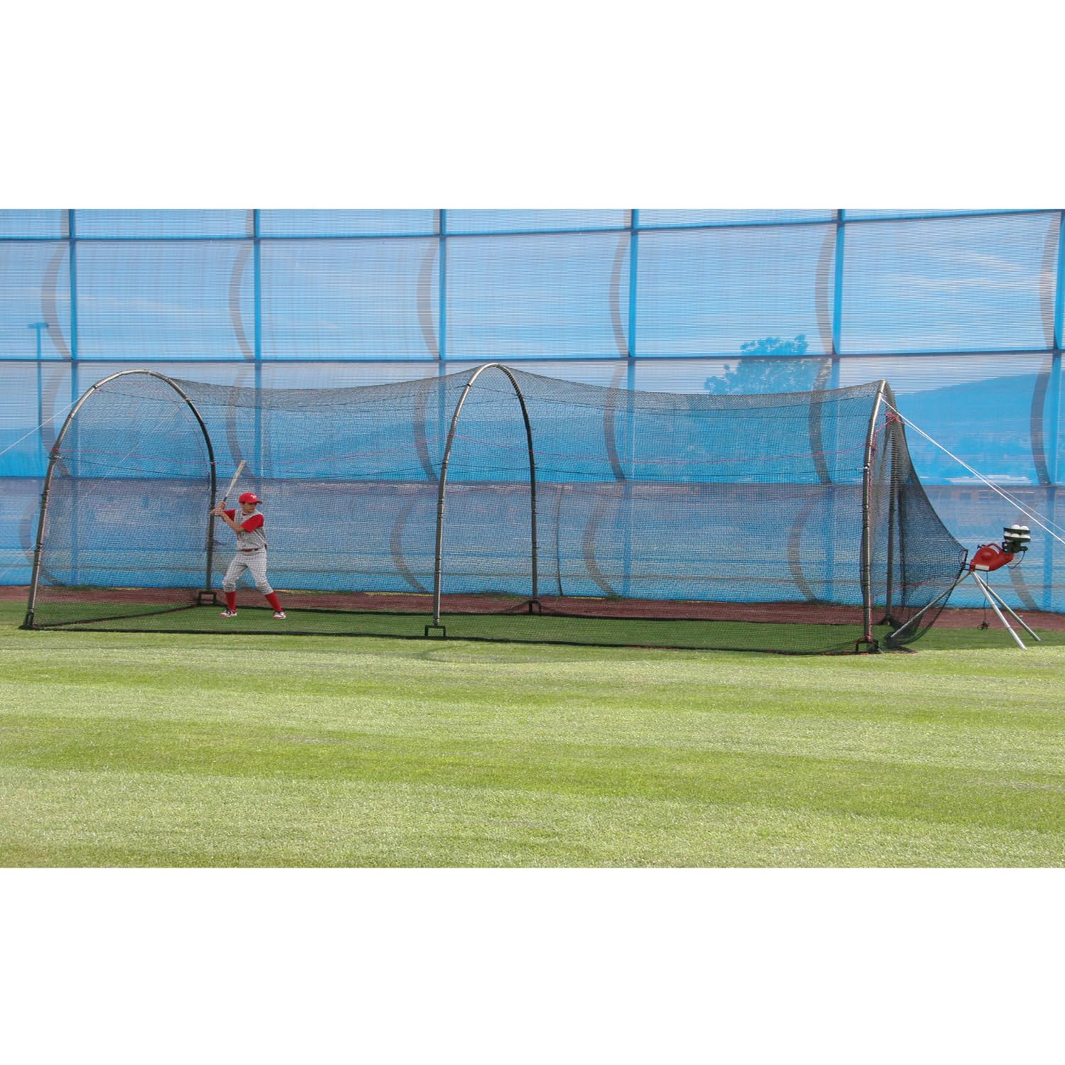 Heater Sports Xtender 24' Baseball & Softball Batting Cage with Durable Fiberglass Frame & Polyester Netting - Perfect for Kids, Teens & Adults Batting Practice | Training Equipment for Backyard, Field & Indoor Use (Machine Not Included)
