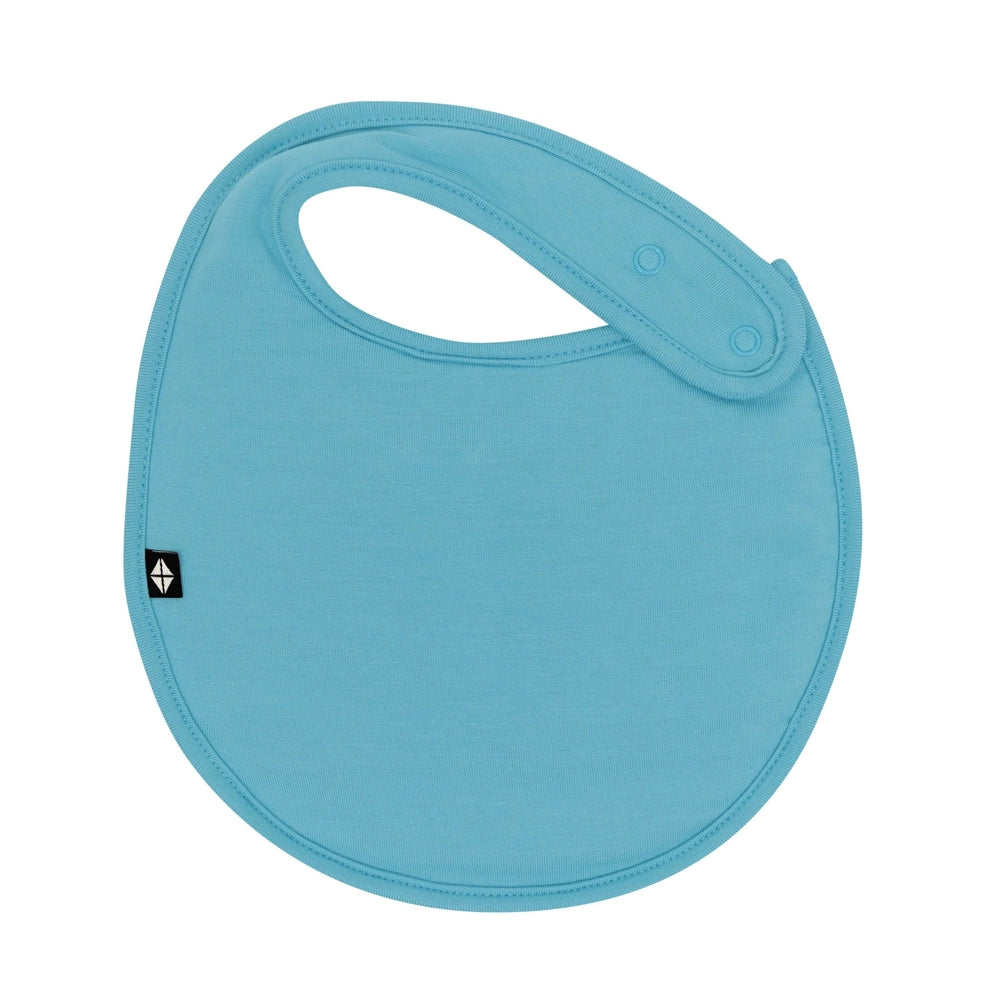 Kyte Baby Soft Organic Cotton Drool Bib for Newborns & Infants - Perfect for Feeding, Teething & Messy Playtime - Makai Blue