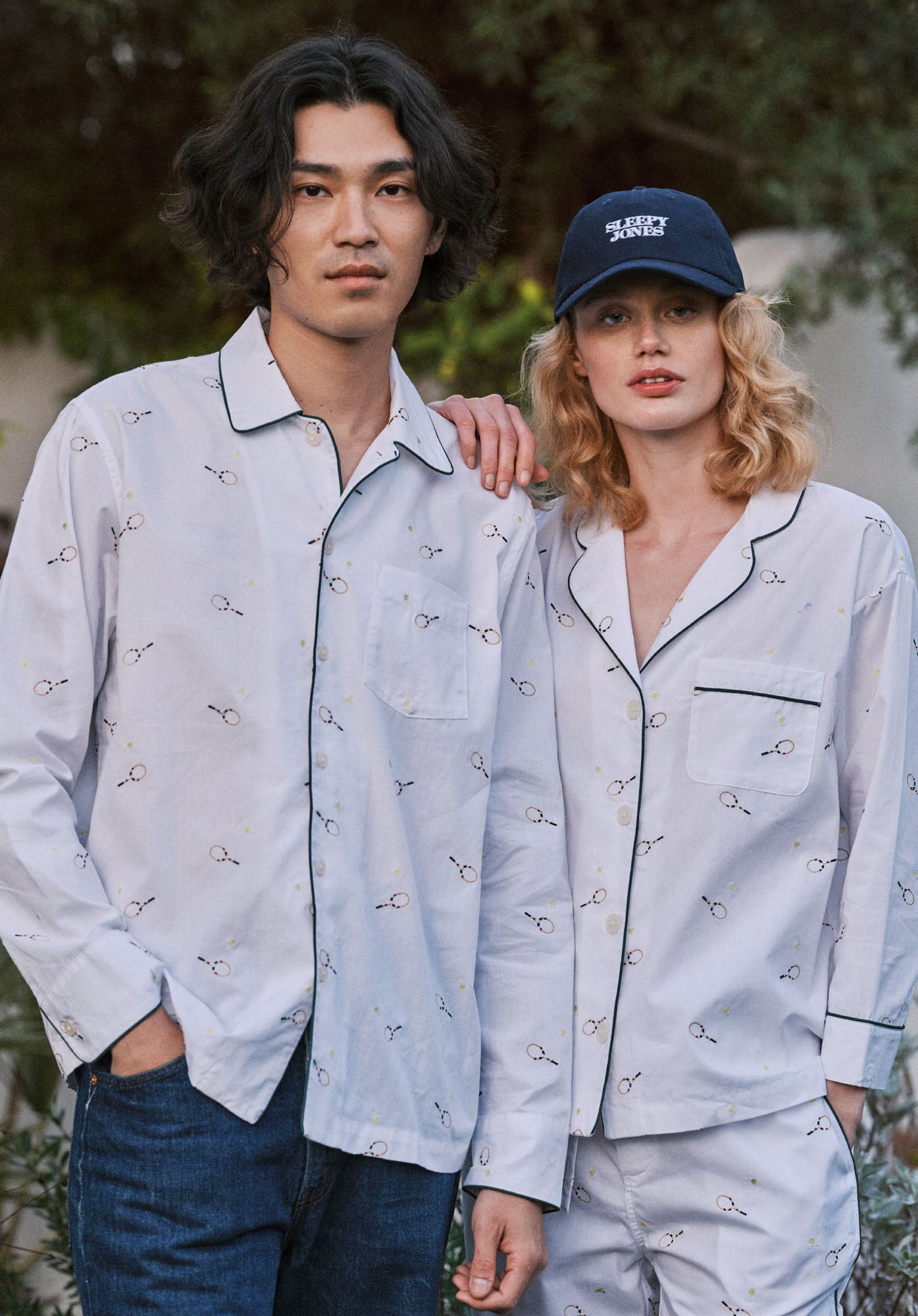Marina Pajama Set - Women's Tennis-Themed Embroidered Sleepwear | Soft Cotton Lounge Pajamas for Women | Perfect for Sleepovers, Relaxing at Home & Gift Giving