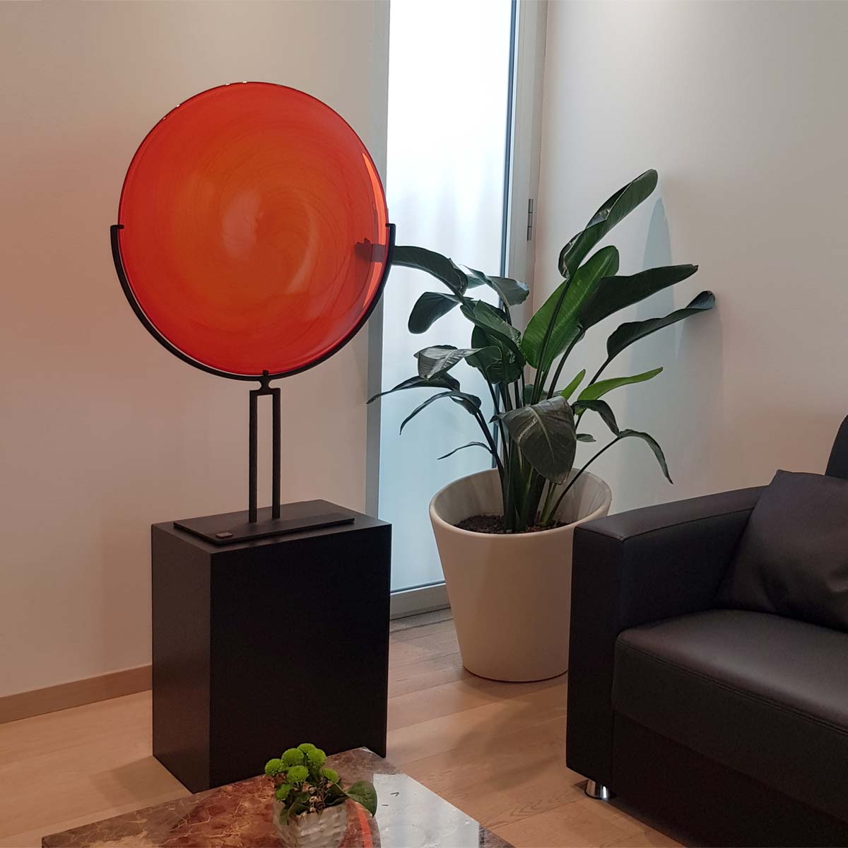 Handmade Red Murano Glass Plate - Elegant Italian Artisan Dinnerware for Home Decor, Wedding Gifts & Table Setting