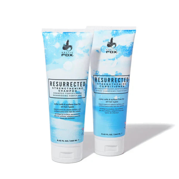 Arctic Fox Resurrected Strengthening Shampoo & Conditioner Set - 8oz (240ml) for Color-Treated & Damaged Hair - Vegan & Cruelty-Free Hair Care Duo for Vibrant Color Protection & Repair
