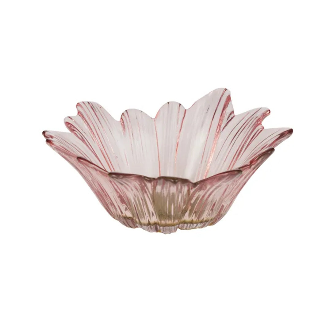 Coast to Coast Phoebe Glass Bowl 15.5x5cm (6.1x2 inches) - Pink & Olive - Elegant Serving Bowl for Salads, Desserts, Snacks - Perfect for Dining Table, Kitchen, Party Decor