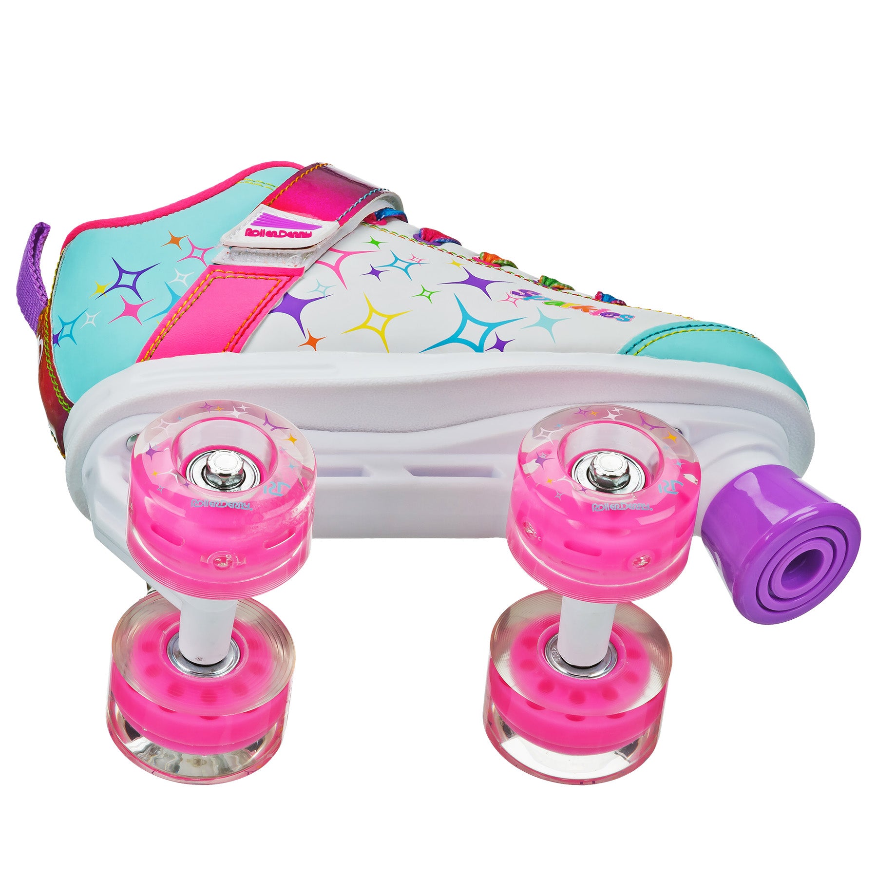 Sparkles LED Light Up Roller Skates for Girls - Glow in The Dark Wheels, Adjustable Sizes, Perfect for Birthday Gifts & Outdoor Fun
