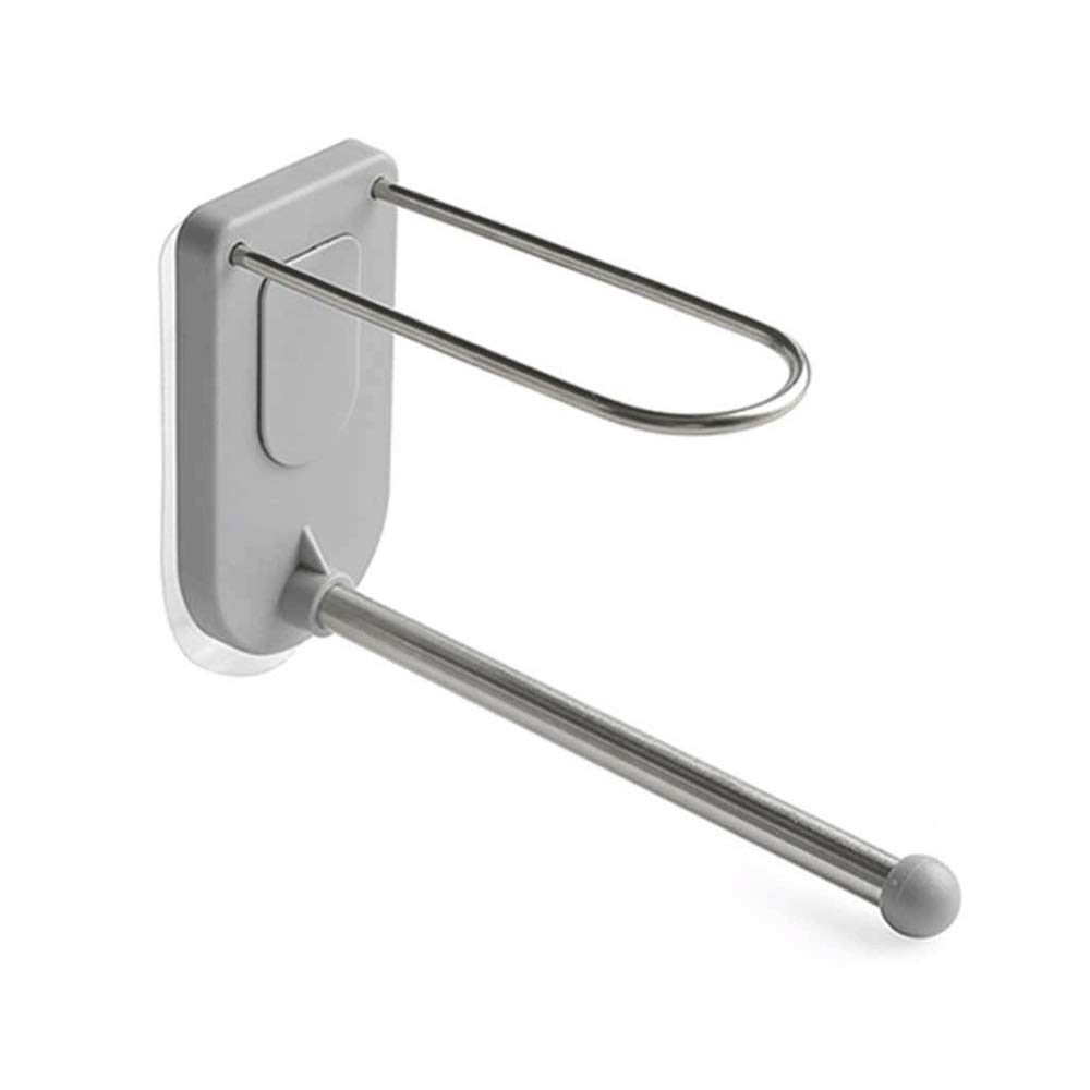 Portable Wall Mounted Clothes Hanger Storage Rack - Self Adhesive Laundry Drying Hook Stand for Home Organization (Gray) - Perfect for Small Spaces, Bathrooms, Closets & Dorm Rooms