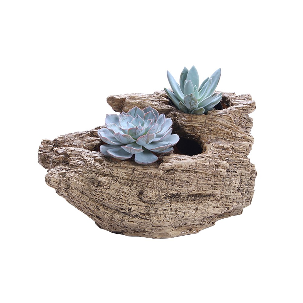 Realistic Tree Root Succulent Planter - Decorative Garden Flower Pot for Indoor/Outdoor Plants | Perfect for DIY Home Decor, Office Desk & Botanic Gardens