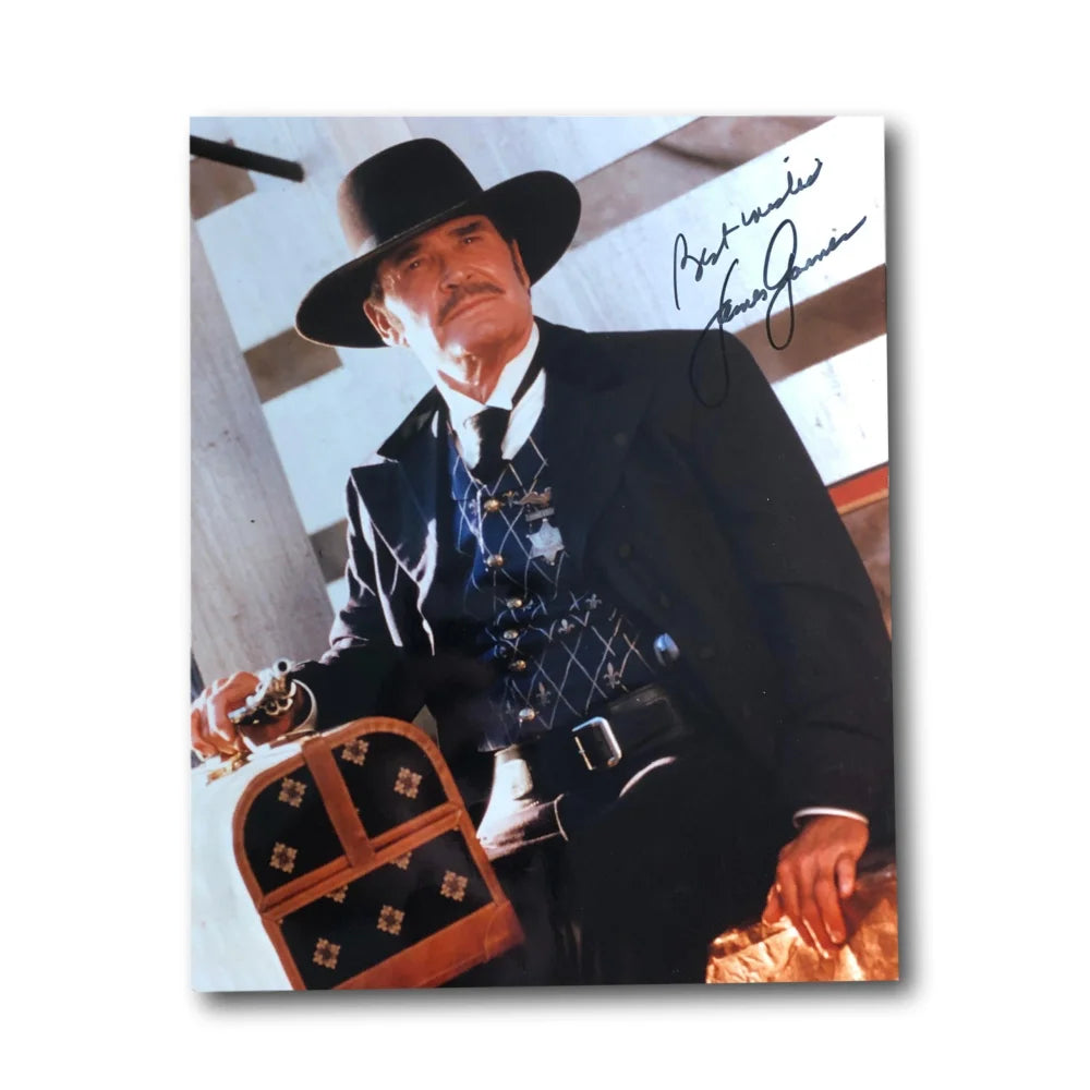 James Garner Signed 8x10 Photo with JSA COA - Authentic Autograph from Maverick & The Rockford Files Actor - Perfect for Collectors, Fans, and Memorabilia Displays