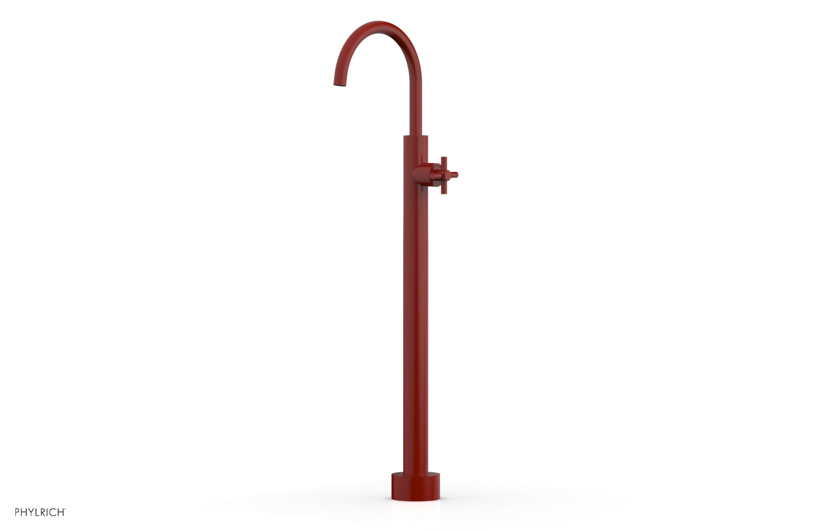 BASIC Tall Floor Mount Tub Filler with Cross Handle - D131 44 02 - Perfect for Modern Bathroom Renovations and Spa-Like Showers