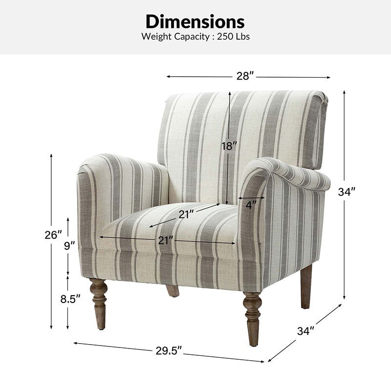 Quentin Upholstered Armchair - Modern Accent Chair for Living Room, Bedroom & Office - Comfortable Lounge Chair with Soft Fabric & Sturdy Wooden Legs
