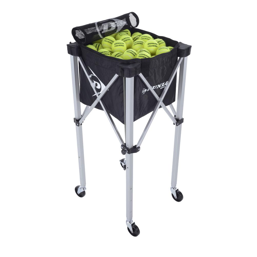Dunlop Sports Portable Tennis Ball Cart - 144 Ball Capacity for Tennis Coaching & Practice | Perfect for Coaches, Clubs & Training Sessions