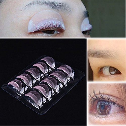 10PCS Silicone Eyelash Shield Pads - False Eyelash Applicator & Eyelash Curler Tool for Lash Lifting & Extensions - Perfect for Professional Makeup & DIY Beauty at Home