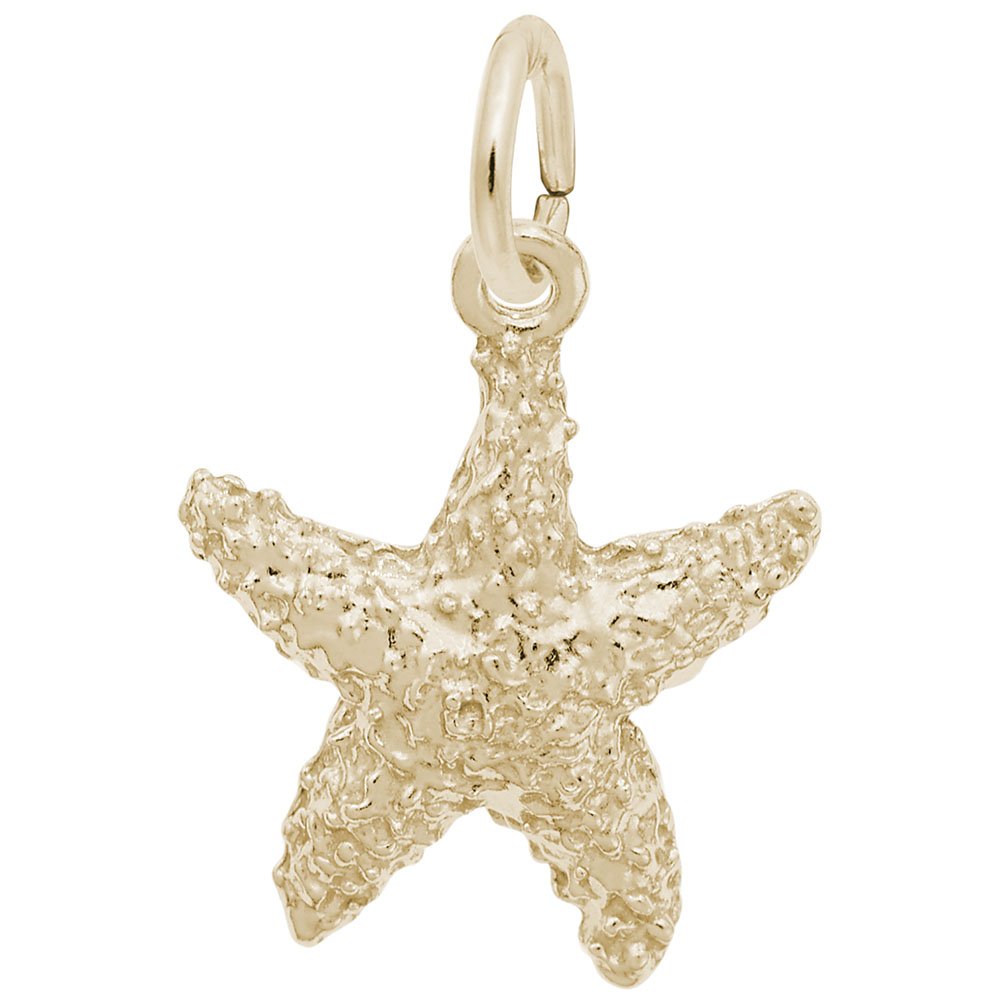 10K Yellow Gold Starfish Charm Pendant - Dainty Jewelry for Bracelets & Necklaces - Perfect for Beach Vacations, Summer Outfits & Gift Giving