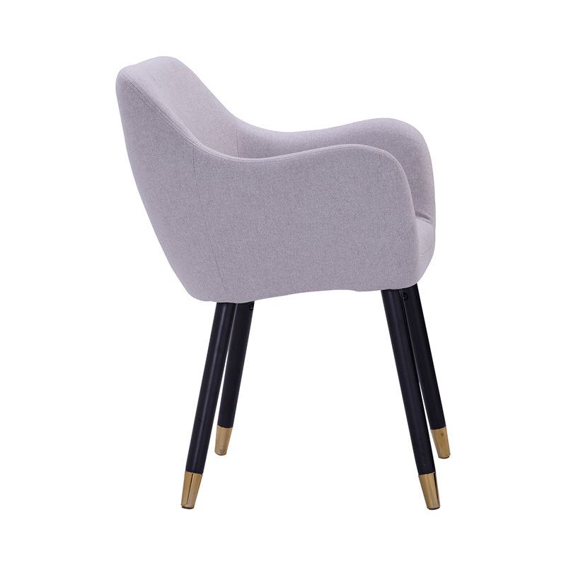 AILIN Grey Velvet Armchair - Modern Accent Chair for Living Room, Bedroom, or Office - Soft & Comfortable Seating with Stylish Design