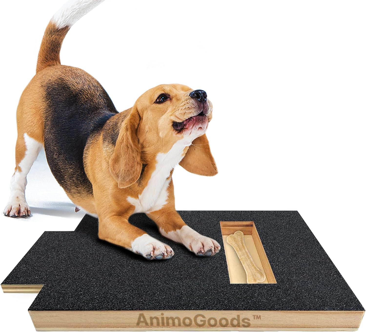 Dog Nail Scratch Board with Treat Box - Durable Pet Nail File & Scratch Pad for Dogs & Cats - Ergonomic Handle Design - Includes Free Replacement Sandpaper - Perfect for Grooming, Training & Stress Relief at Home