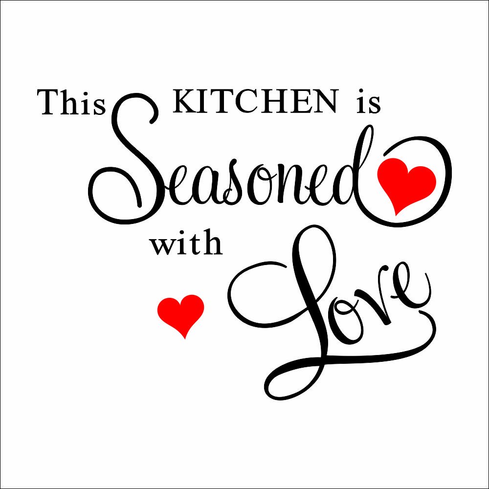 Love Art Kitchen Wall Decal - Removable Vinyl Quote Stickers for Home Decor | Inspirational Kitchen Wall Art for Modern Farmhouse & Apartment Decor