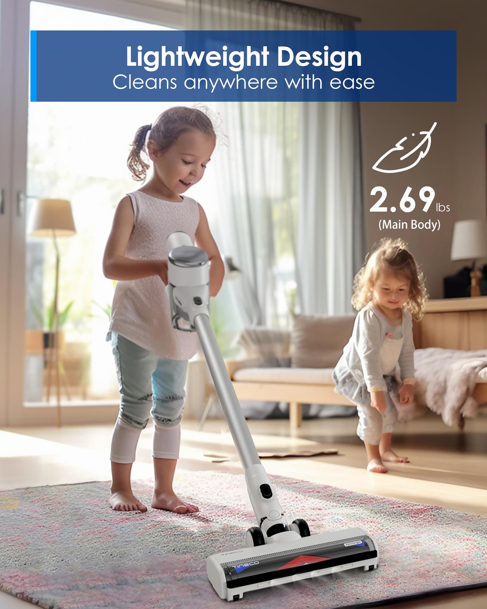 Tineco Pure ONE Station Cordless Vacuum Cleaner with 3L Auto Dust Base | Powerful Suction Smart Stick Vacuum | Lightweight for Hard Floors, Carpets & Pet Hair | ZeroTangle Brush Technology | White | Perfect for Home Cleaning, Pet Owners & Car Detailing