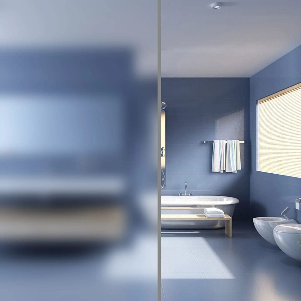 vidaXL Frosted Privacy Window Film - Self-Adhesive PVC Window Tint for Home & Office, Easy to Apply, Durable & Versatile - Perfect for Bathrooms, Bedrooms, Glass Doors, and Office Partitions