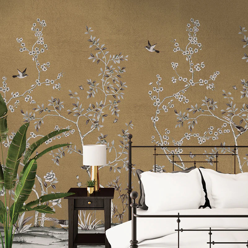 Self-Adhesive Garden Wall Mural - Easy Peel & Stick Wallpaper for Home Decor, Living Room, Bedroom & Nursery - Nature Inspired Botanical Design for Indoor Walls