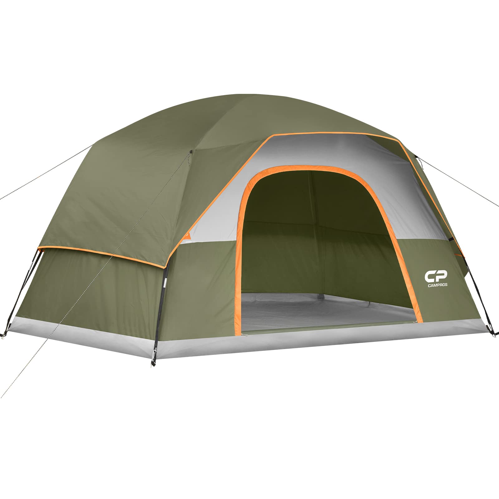 CAMPROS CP Tent - 3/4/6/8 Person Waterproof Windproof Family Camping Tent with Rainfly | Large Mesh Windows & Wide Door | Easy Setup & Portable with Carry Bag | Perfect for Backpacking, Hiking & Outdoor Adventures