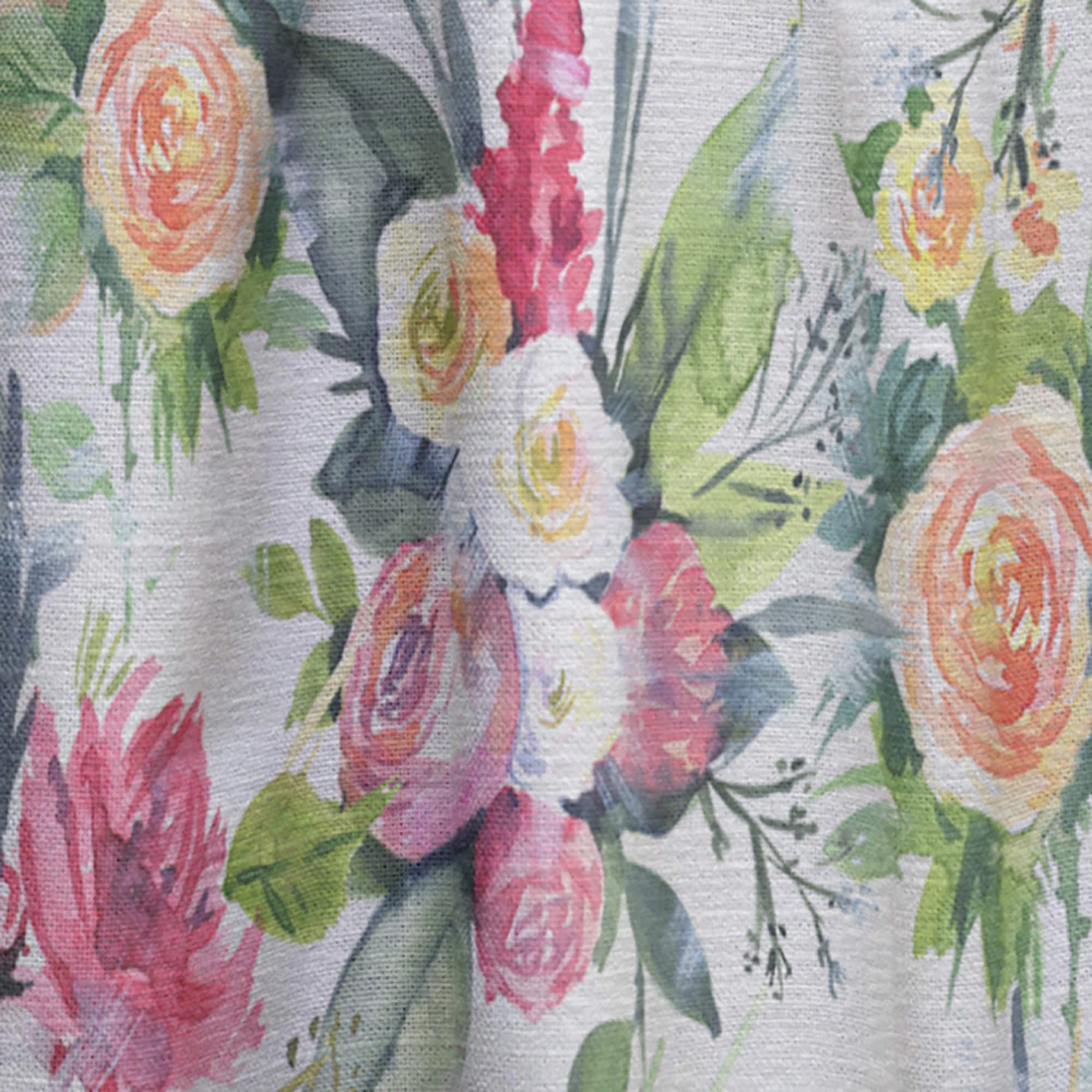 Summertime Wedding Floral Curtains - Red, White & Yellow Thermal Insulated Single Panel (52x108) for Bedroom & Living Room - Perfect for Weddings, Home Decor & Light Control